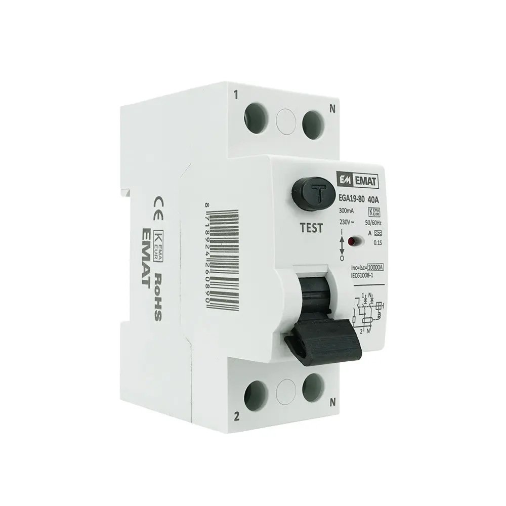 Disyuntor EMAT 2 polos 40A 300mA tipo A